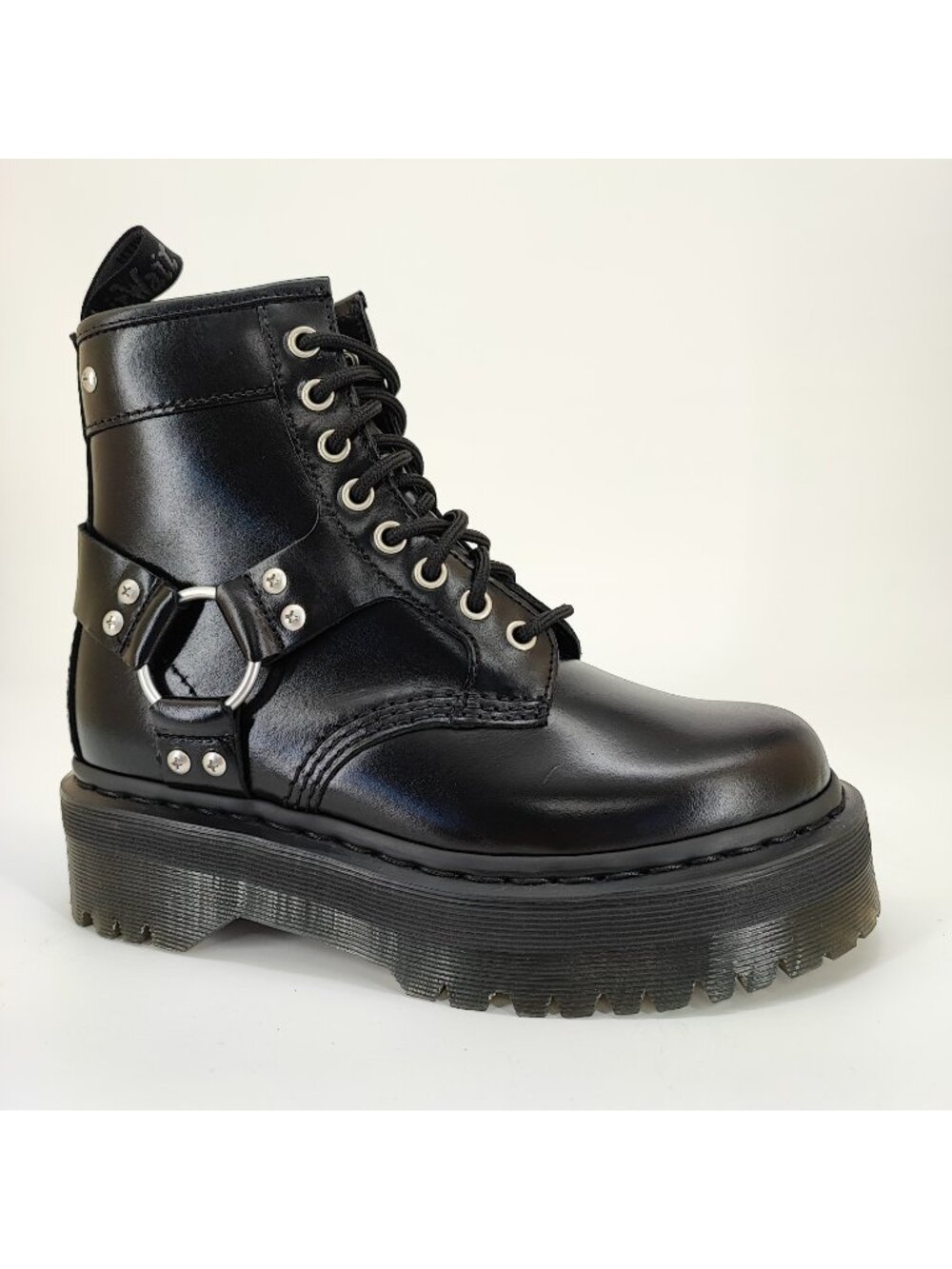 Dr. Martens 1460 Quad Harness Women's Size 7 US Black Leather Boots CA004